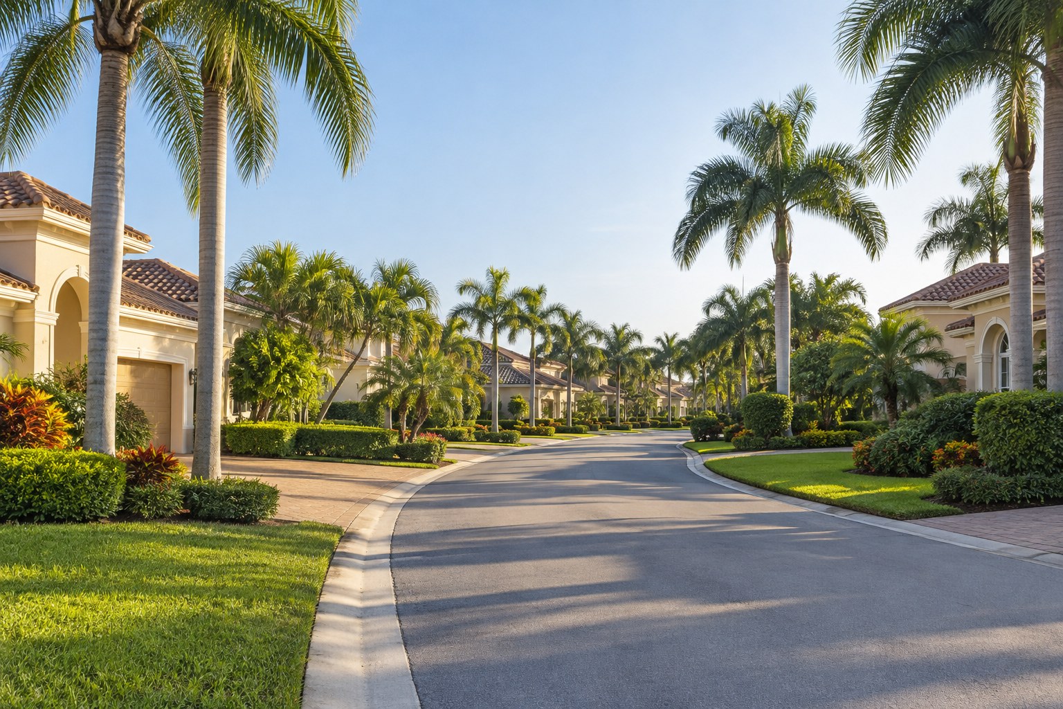 A two story home on a quiet Estero street